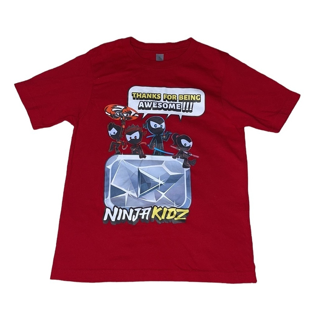 Next Level Apparel Red Ninja Kidz Graphic Tee Size XS (4/5)